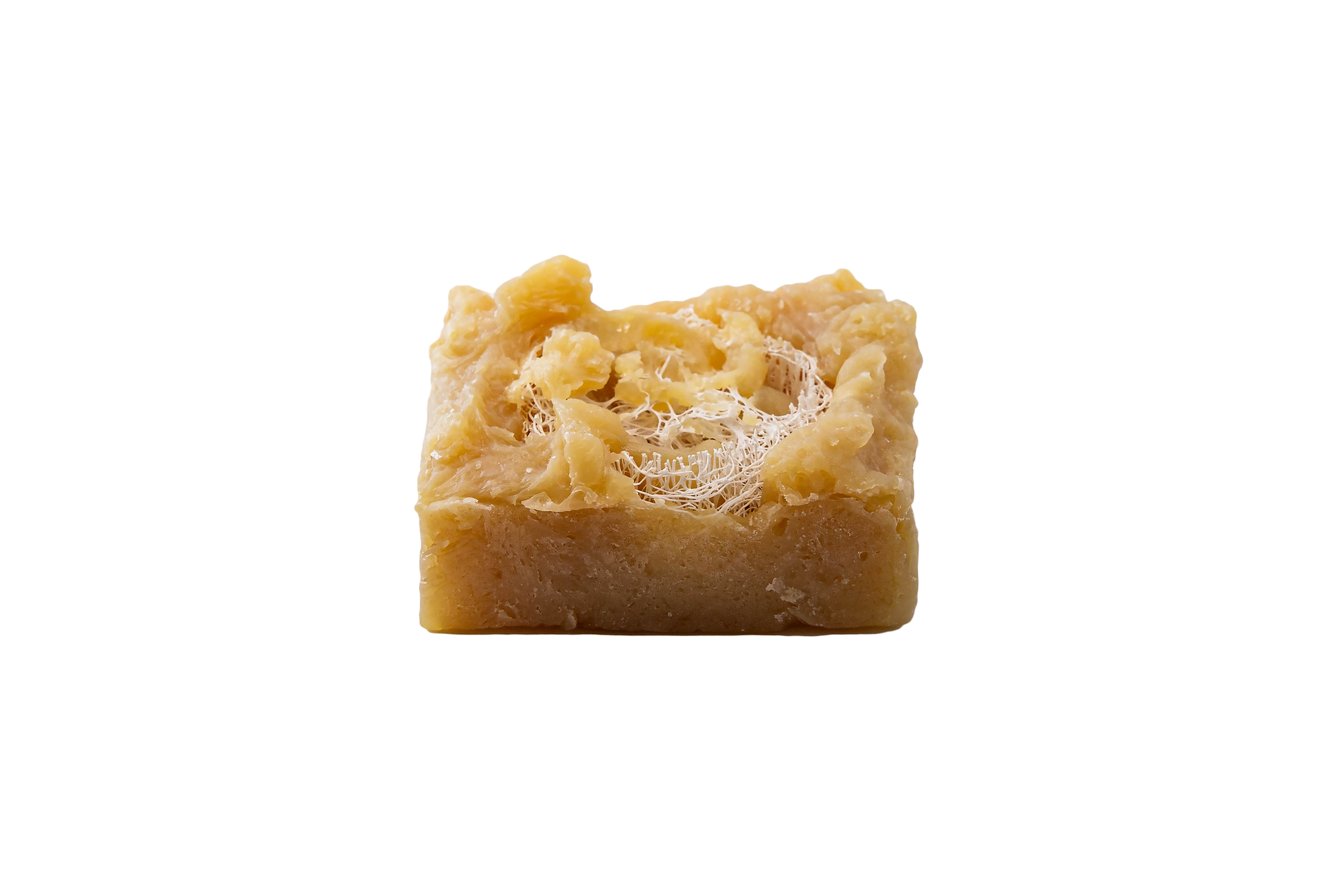 Never Going to Be Pretty tallow and loofah soap bar on a white background