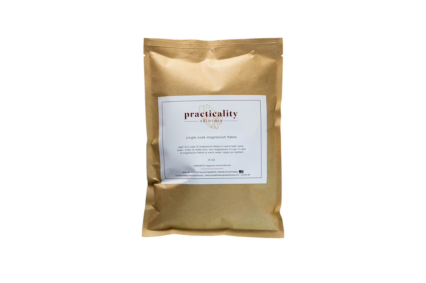 Practicality magnesium chloride bath flakes single-soak package