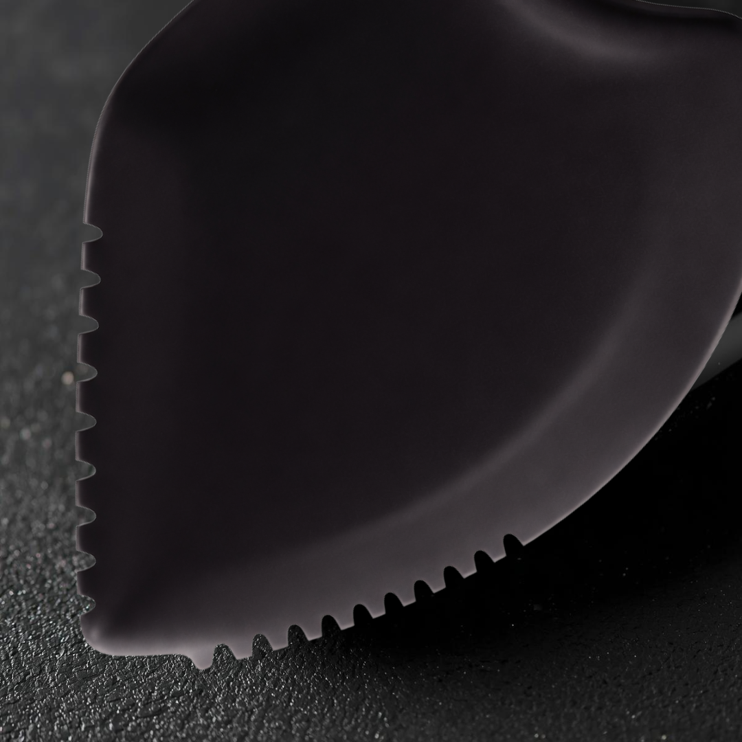Close view of natural Bian stone gua sha massage tool