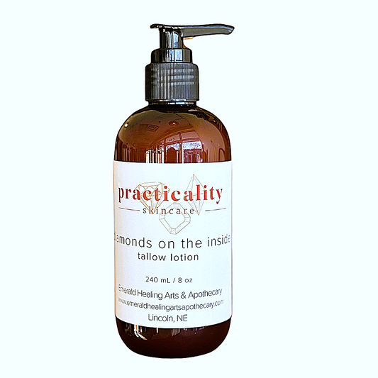 Diamonds on the Inside unscented tallow lotion in the two-ounce travel size