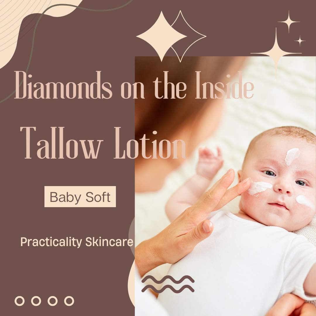 Eight-ounce Diamonds on the Inside unscented tallow lotion