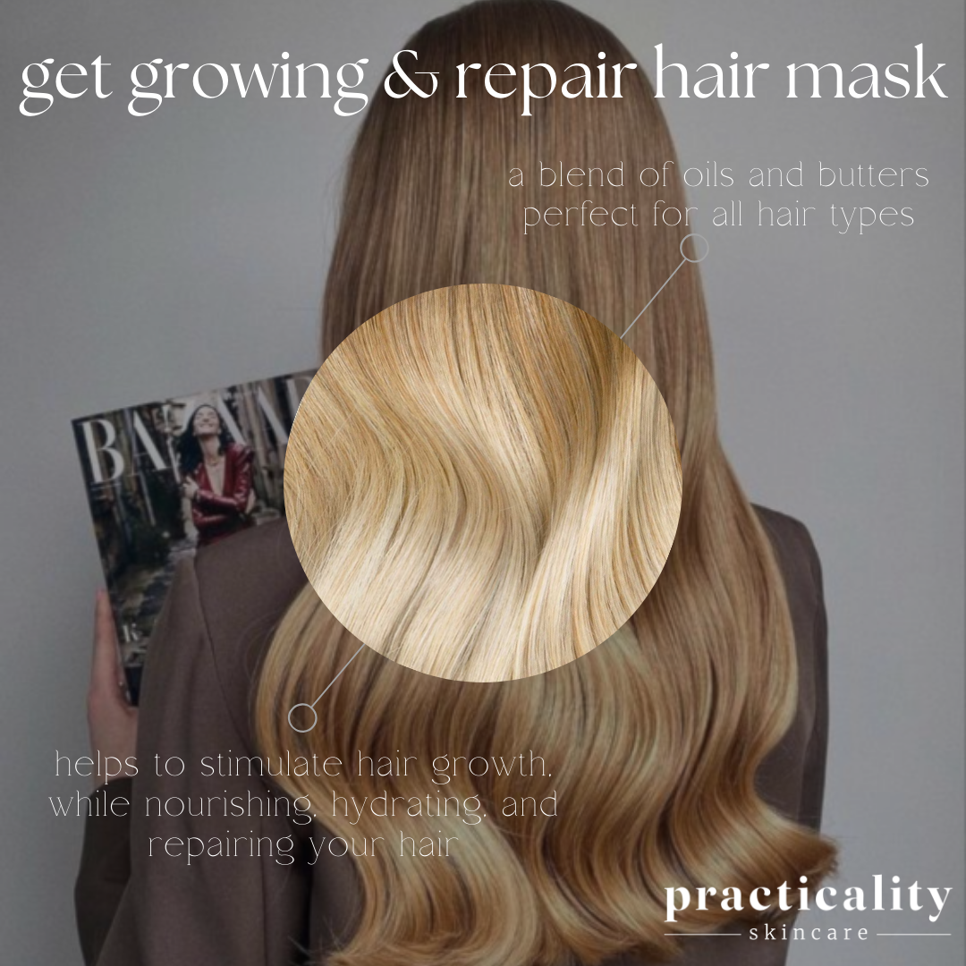 Get Growing + Repair conditioning hair mask information graphic
