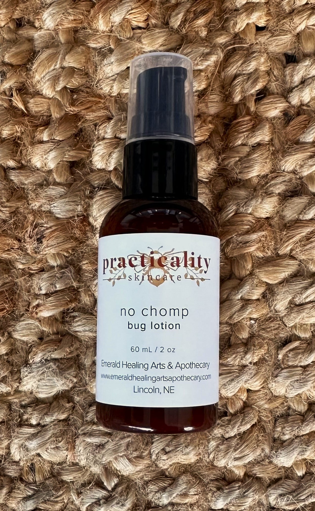 No Chomp botanical outdoor body lotion in the two-ounce travel size