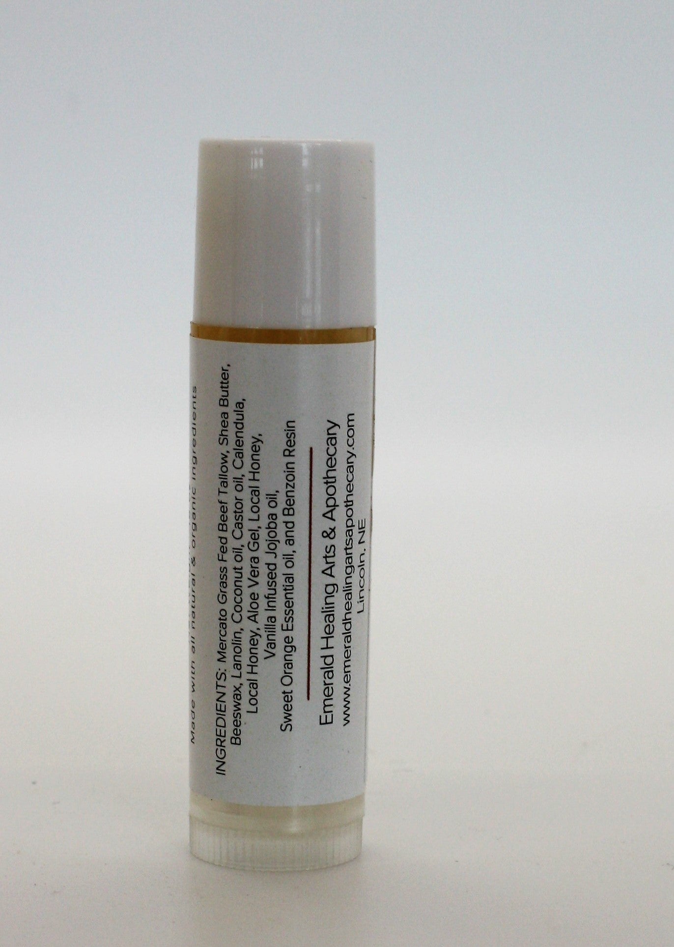 Vanilla Smoke lip balm ingredient and label details